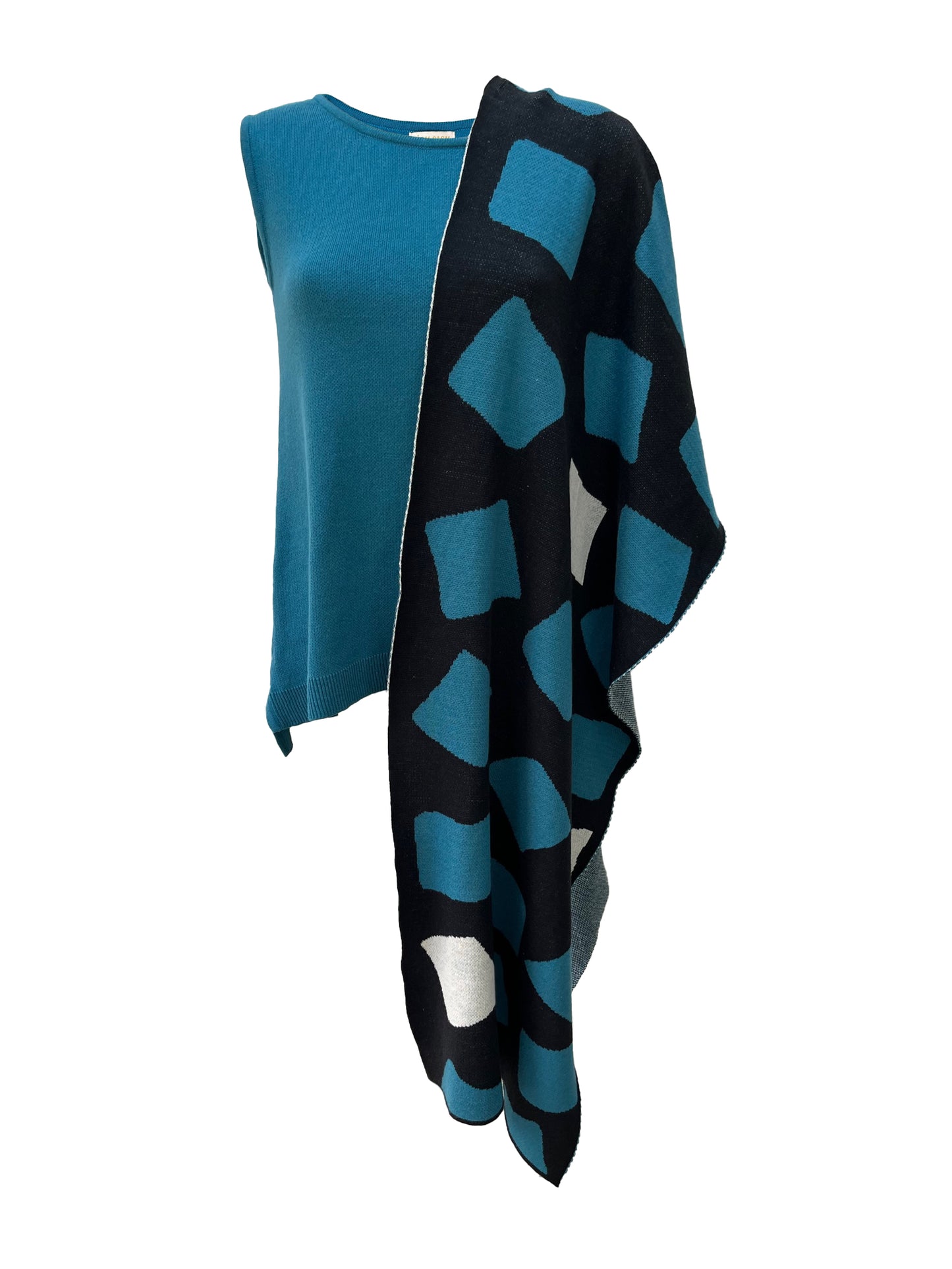 Sisu Sisu Cotton Knitted Wide Leg Trouser - Kingfisher Blue