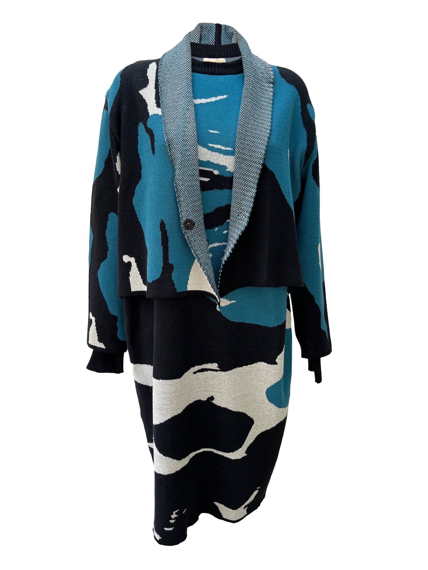 Abstract Knitted Tulip Dress