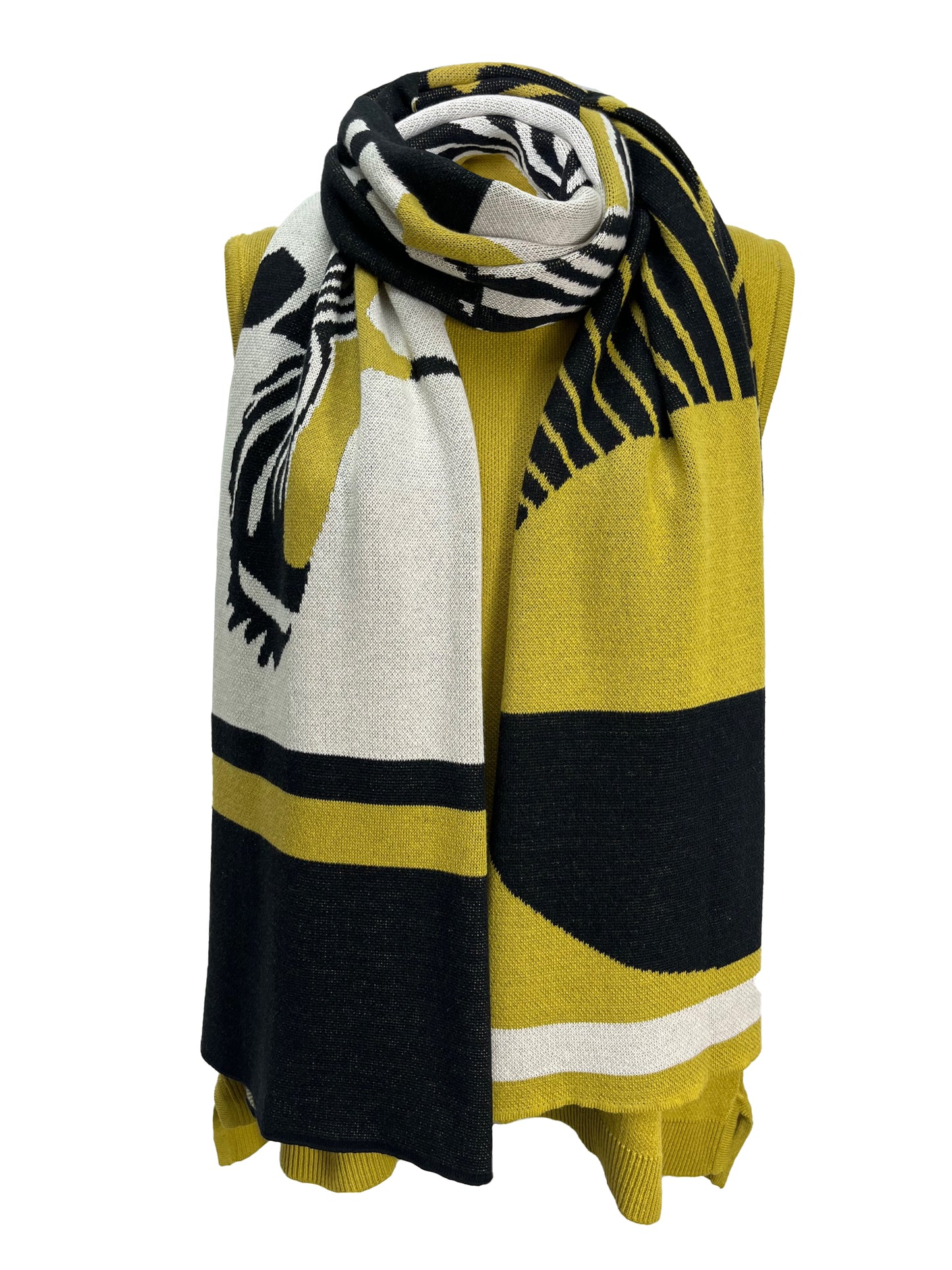 Hoopoe, Sun & Pincushion Protea Scarf