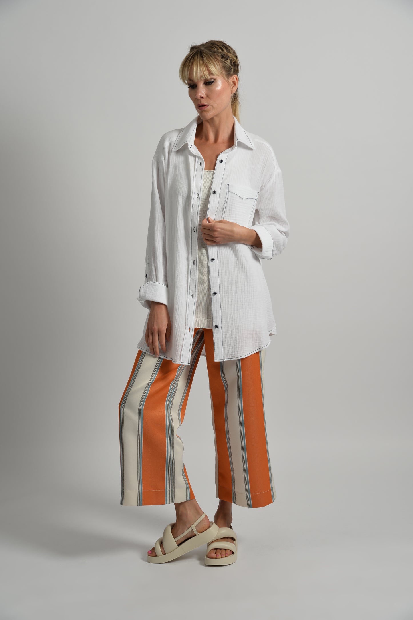 Indigo Top Stitch Shirt