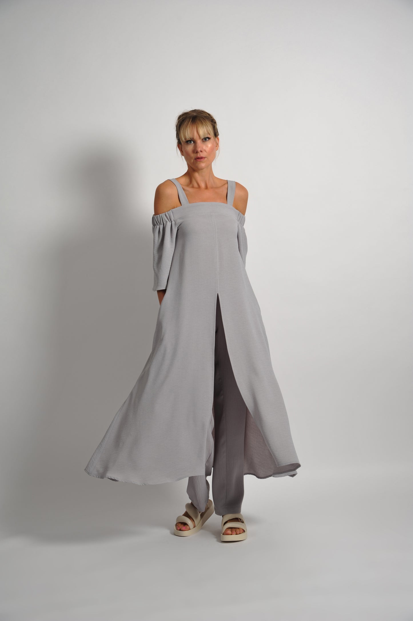Ethereal Tunic Dress - Dove Grey