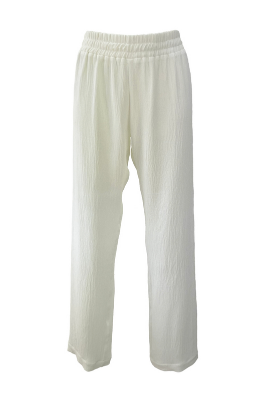 Ethereal Straight Leg Trouser - Porcelain White